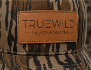 TRUEWILD Heritage Leather Patch Cap — Bottomland