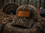 TRUEWILD Heritage Leather Patch Cap — Bottomland