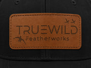 TRUEWILD Heritage Leather Patch Cap — Black